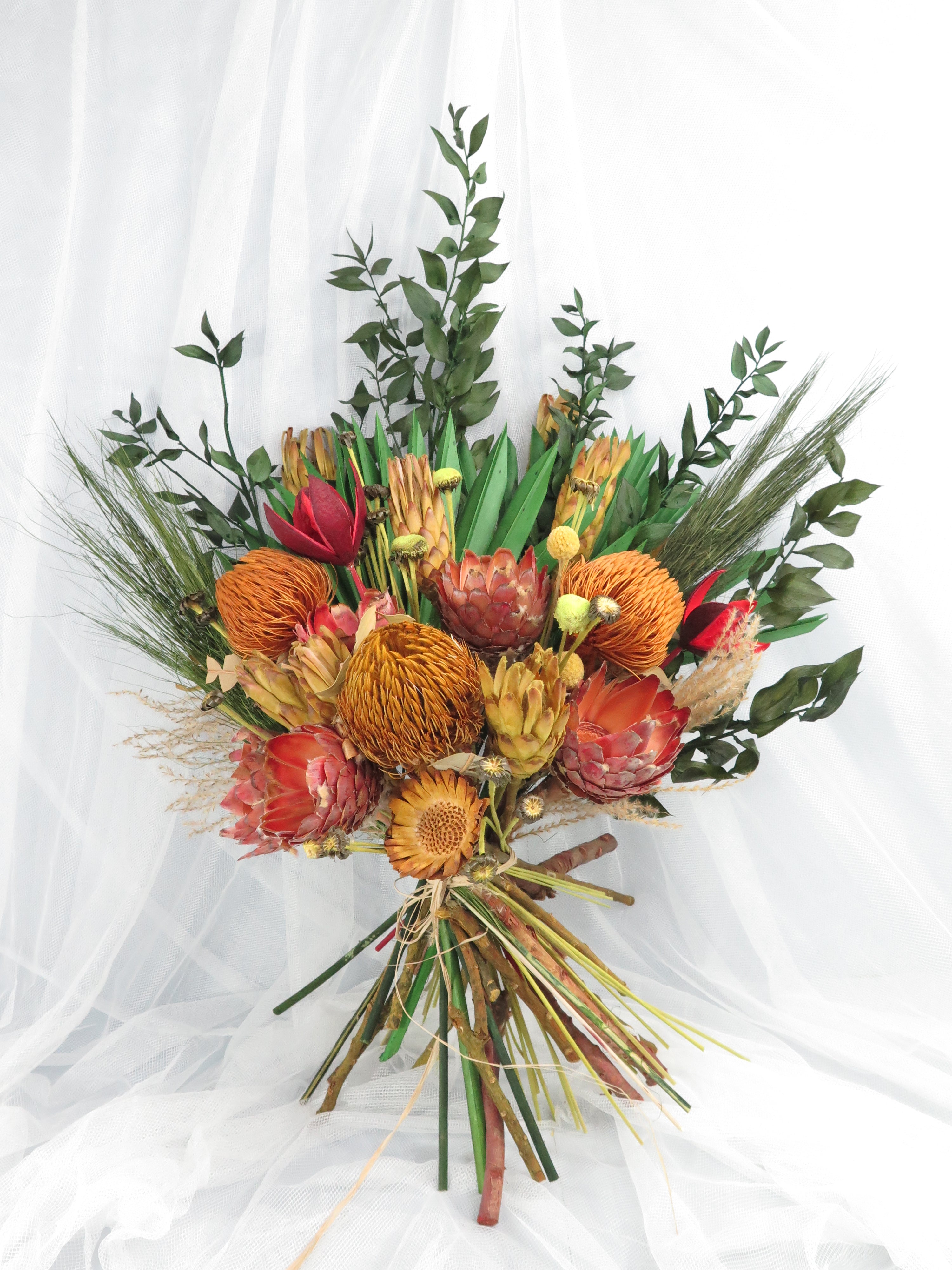 Wild Ember Protea Bouquet