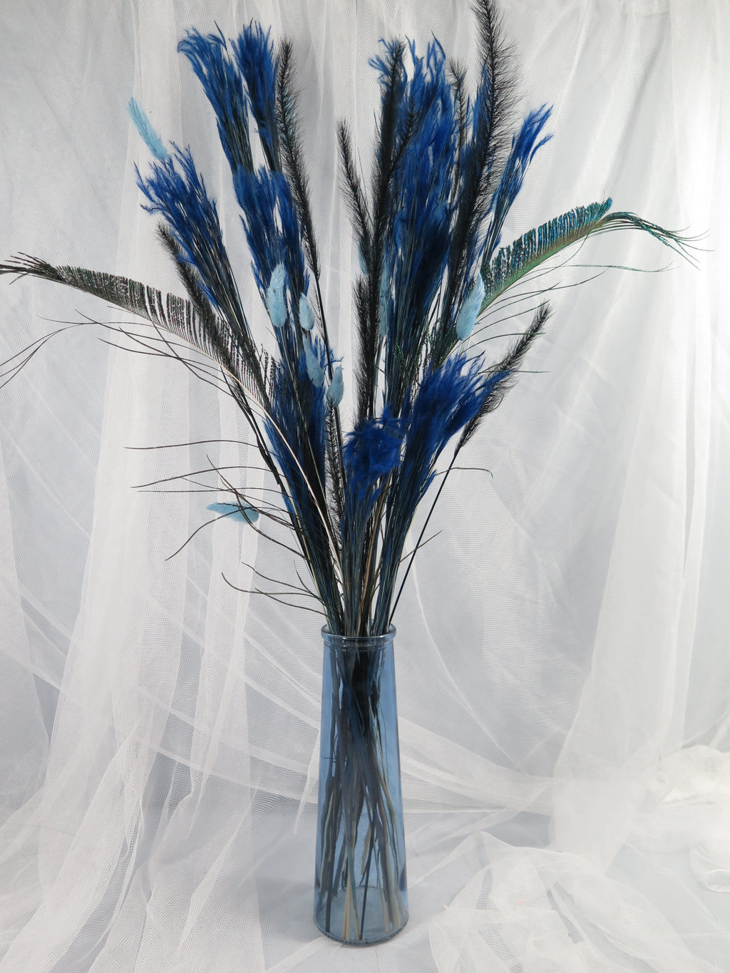 Midnight Azure Pampas Arrangement