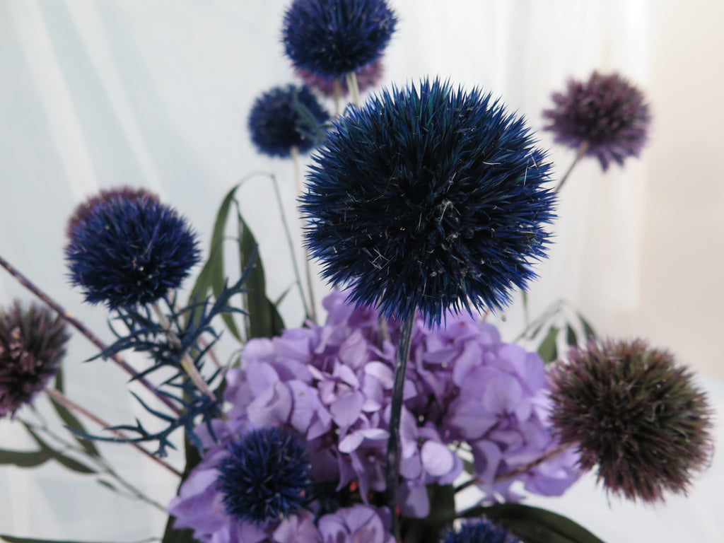 Midnight Thistle Hydrangea Arrangement
