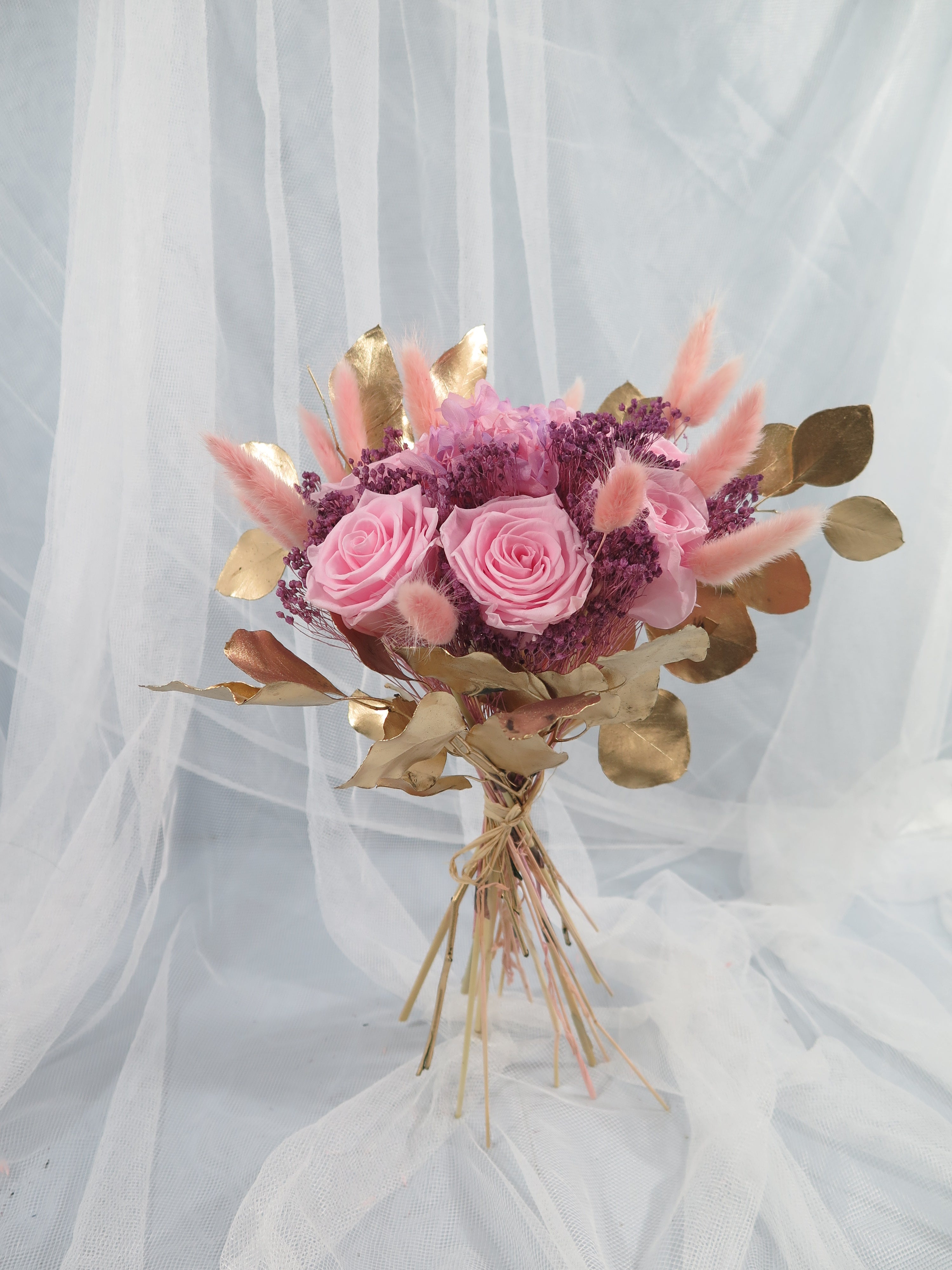 Blush Gold Luxe Rose Bouquet