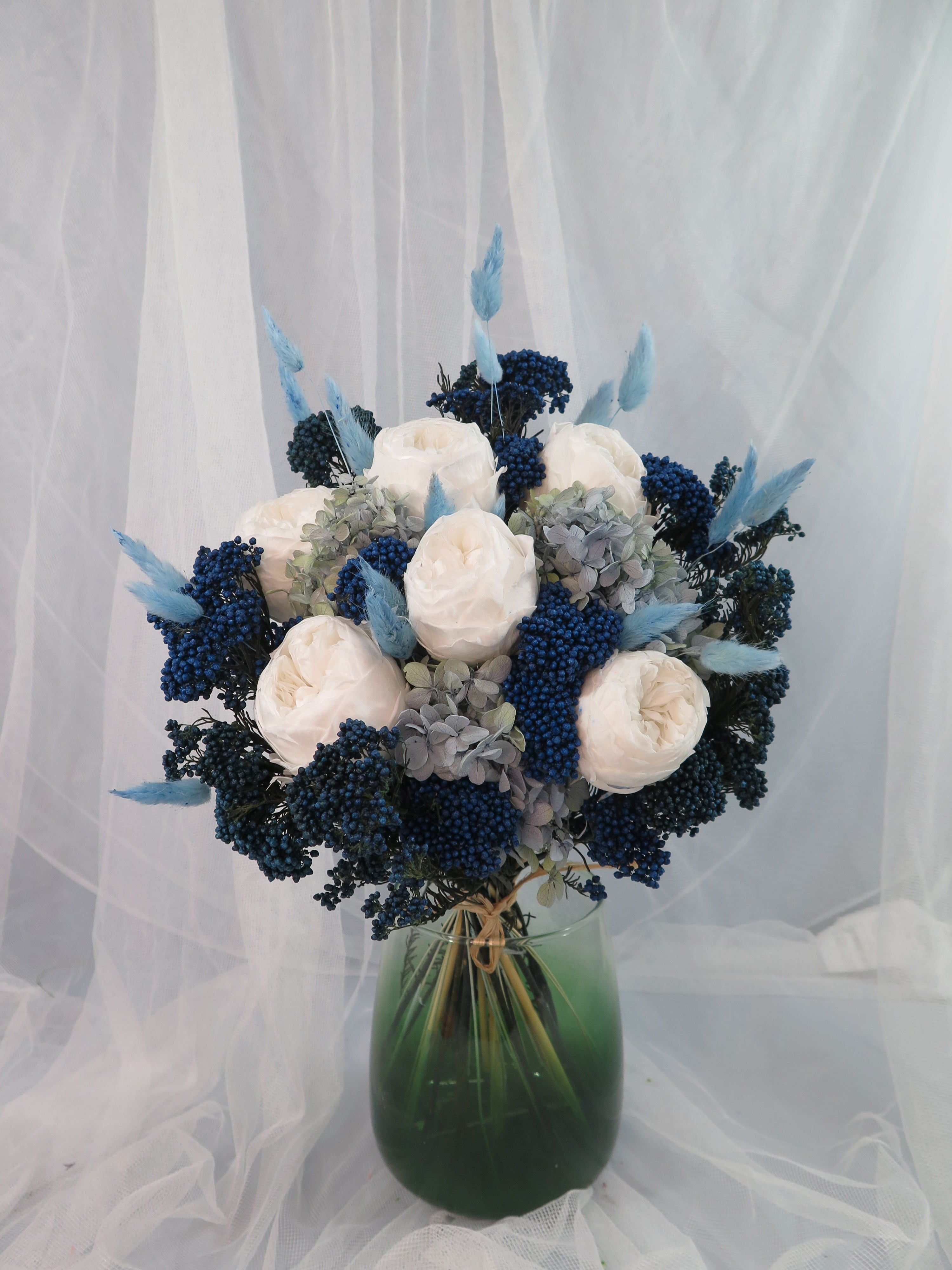 Azure Frost Rose Arrangement