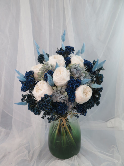 Azure Frost Rose Arrangement