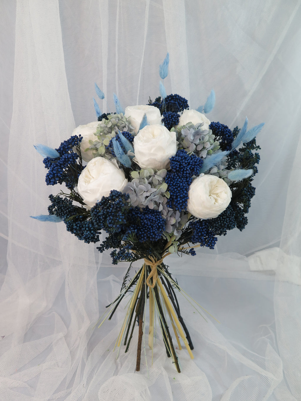 Azure Frost Rose Arrangement